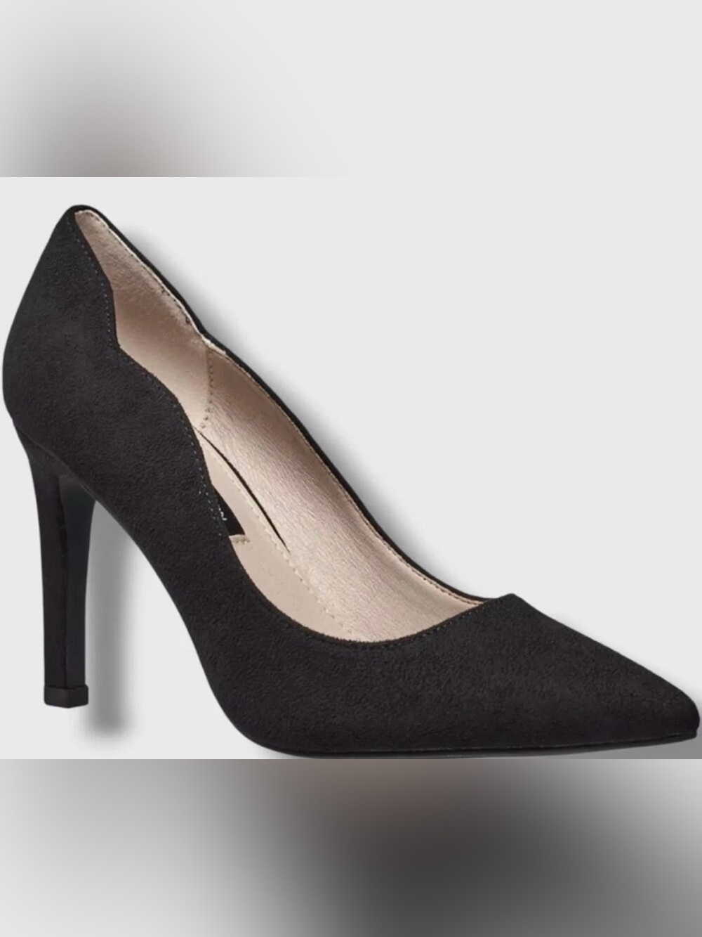 French Connection Black Pointed-Toe Suede High Heel Pump Size 6